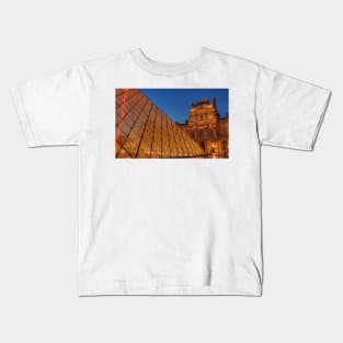 The Louvre at Night With Pyramid Kids T-Shirt